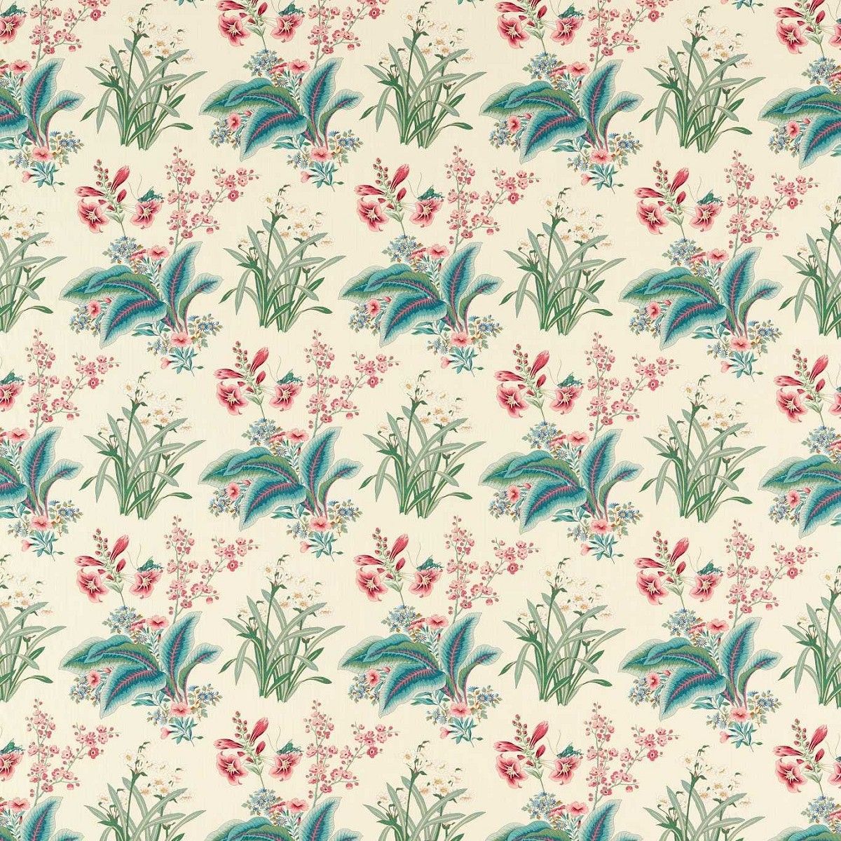 Enys GArden Blush/Jade Fabric by Sanderson