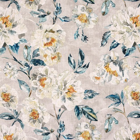 Cassia Teal Fabric by Porter & Stone