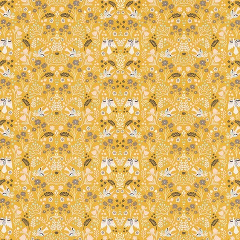 Folklore Ochre Fabric by Fryetts