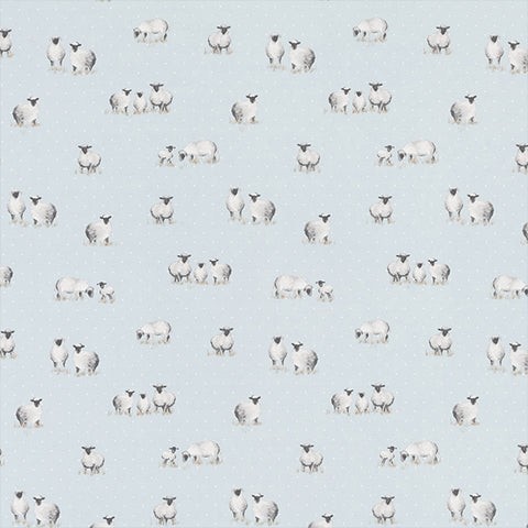 Sheepy Blue Fabric by Fryetts