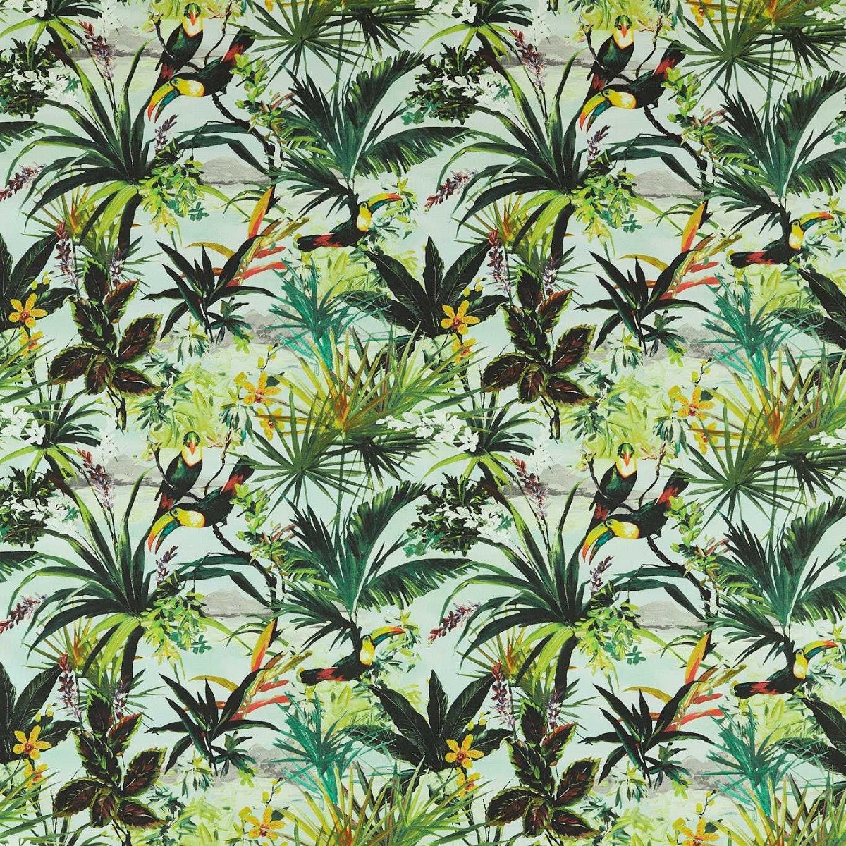 Toucan Outdoor Sky Fabric by Clarke & Clarke