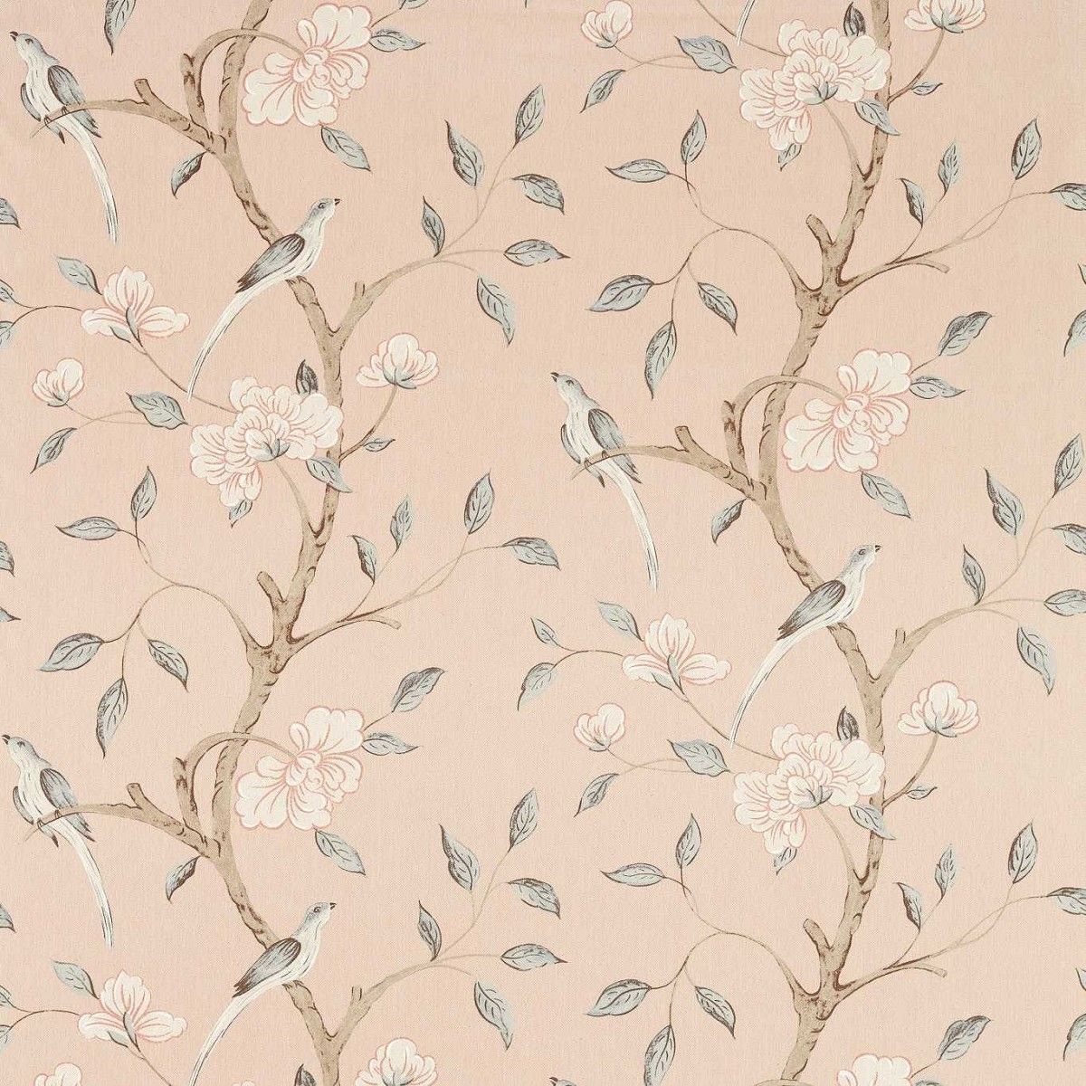 Eleonora Print Tuscan Pink Fabric by Zoffany