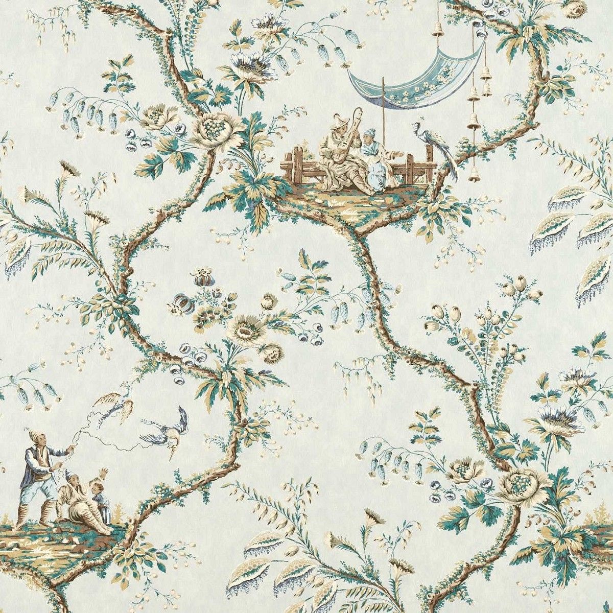 Emperors Musician La Seine Fabric by Zoffany