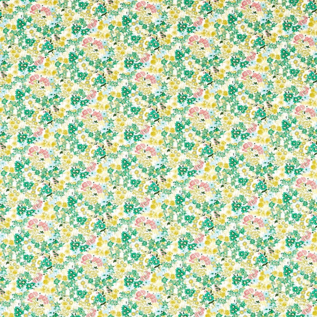 Wildflower Meadow Rose/Emerald/Peridot Fabric by Harlequin