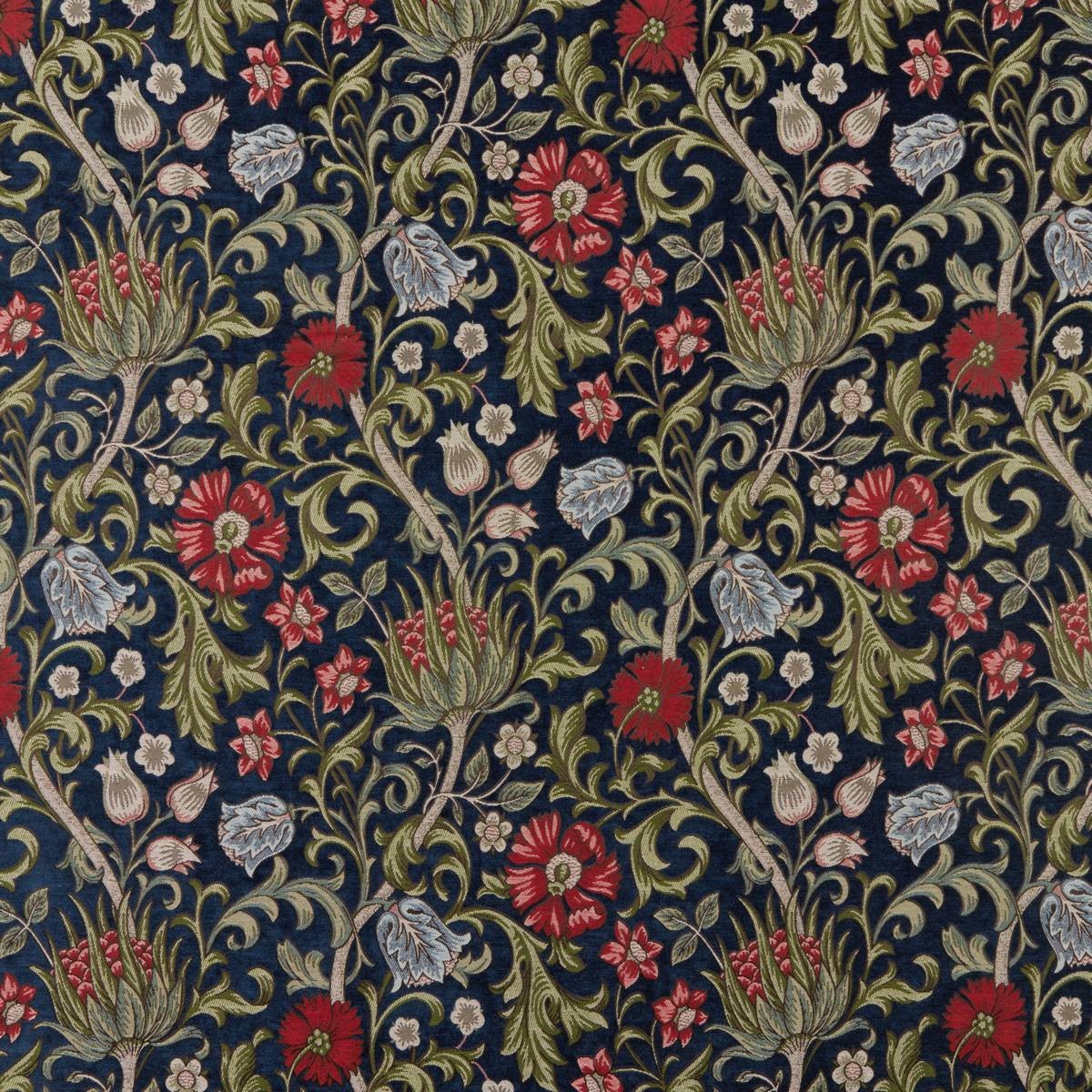 Morris XVI Jewel Fabric by Britannia Rose