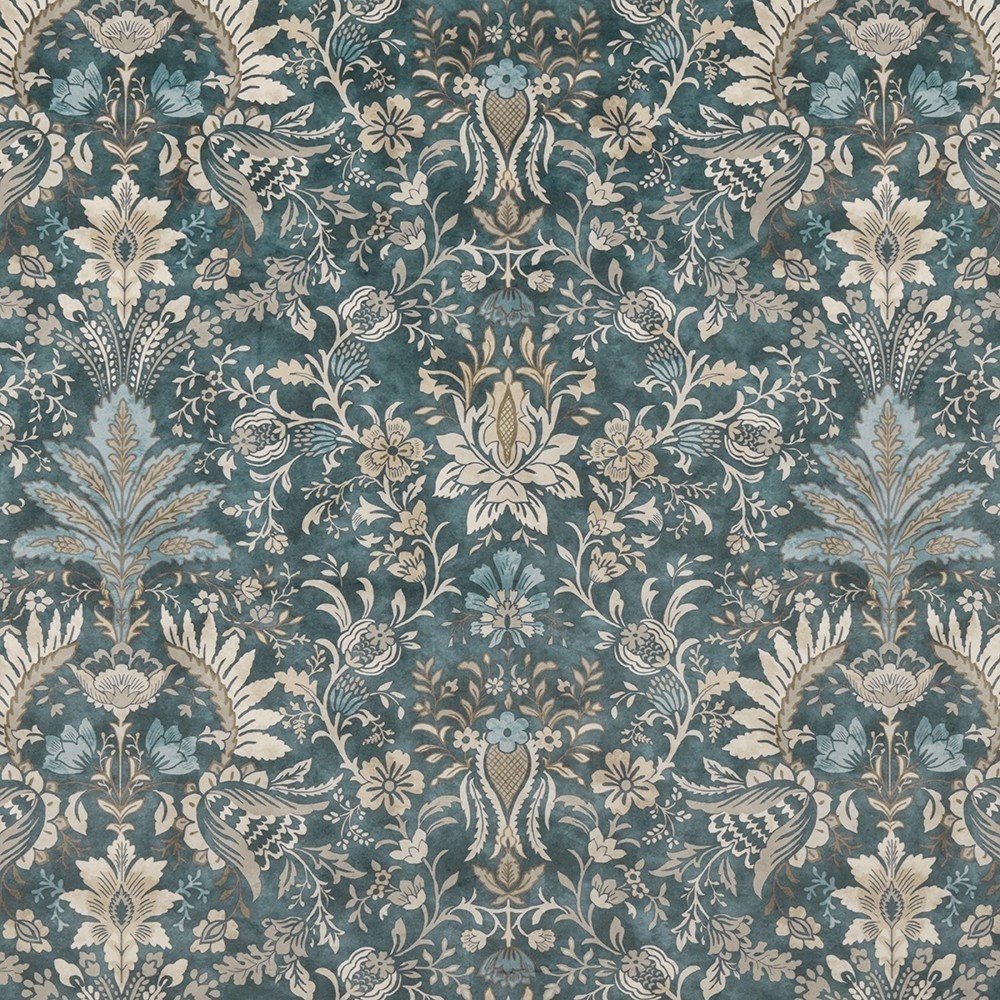 Morris XXIV Adriatic Fabric by Britannia Rose