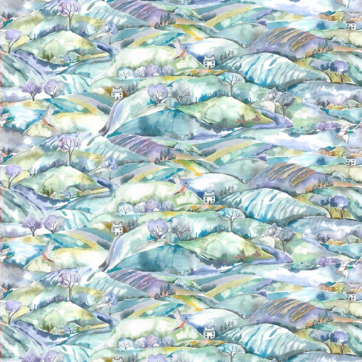 Ambleside Teal Fabric by Voyage Maison