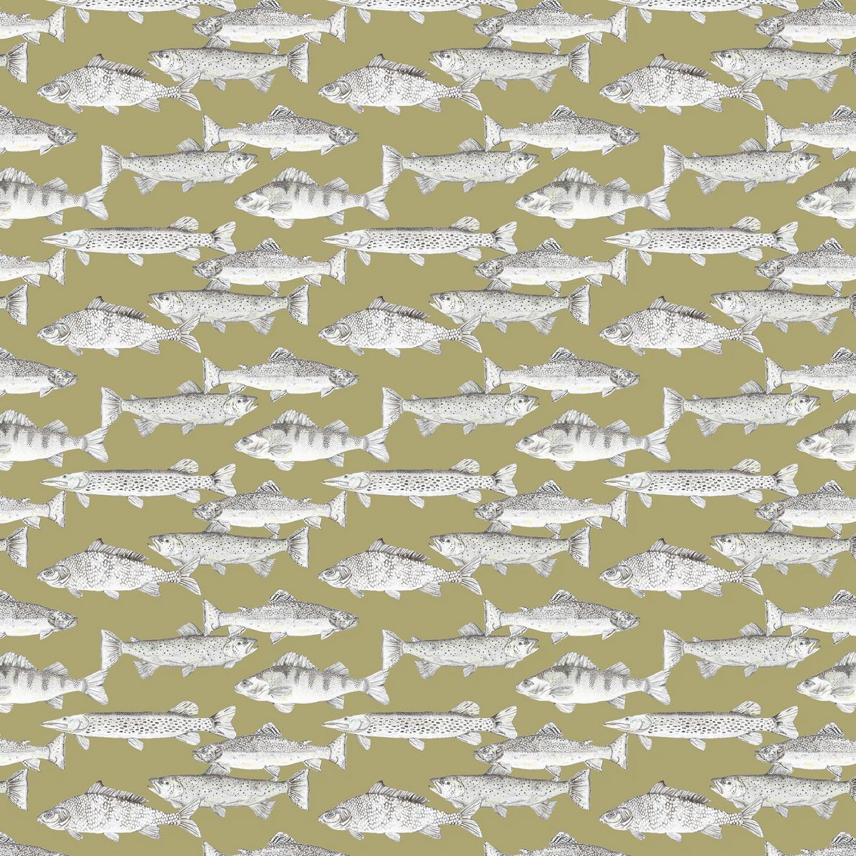 Aquarius Meadow Fabric by Voyage Maison