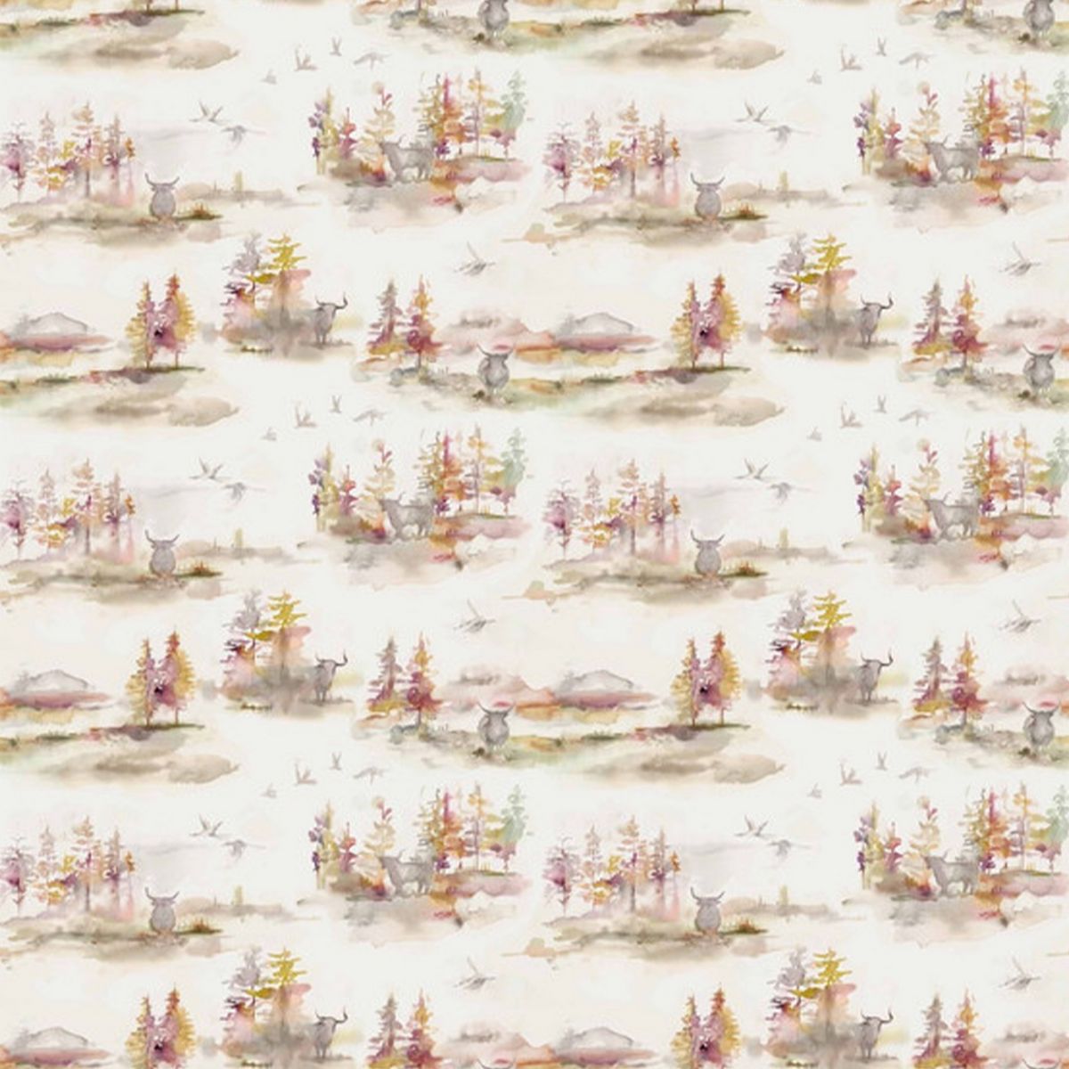 Caledonian Plum Fabric by Voyage Maison