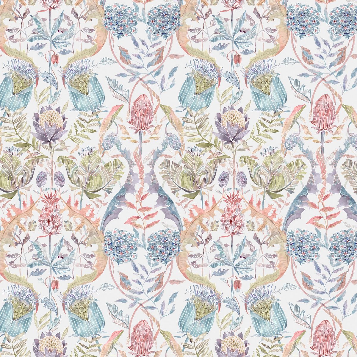 Colscott Pomegranate Fabric by Voyage Maison