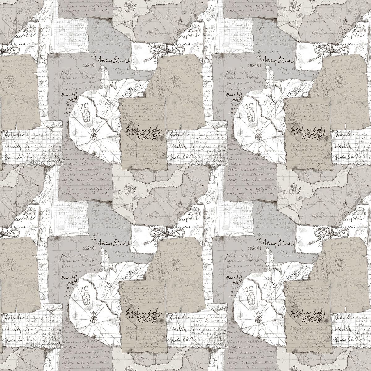 Explorer Sepia Fabric by Voyage Maison