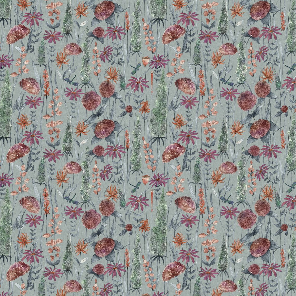 Florabunda Cornflower Fabric by Voyage Maison