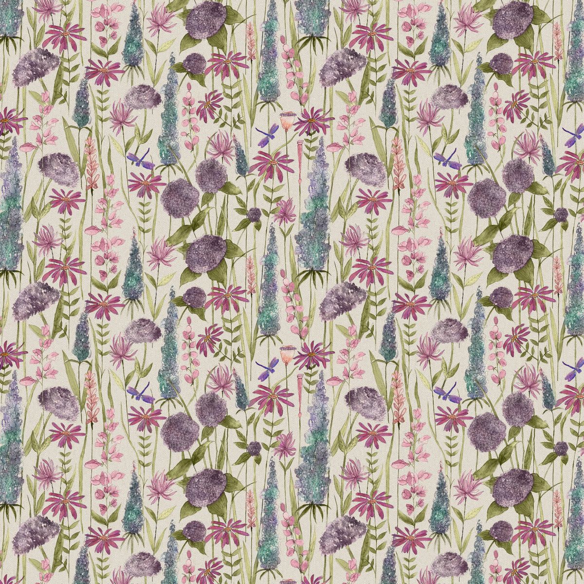 Florabunda Linen Verde Fabric by Voyage Maison