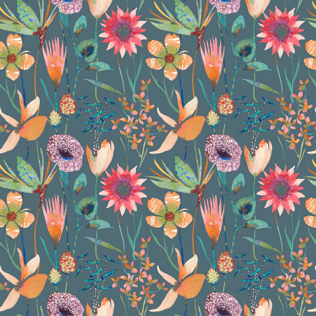 Oceania Papaya Fabric by Voyage Maison