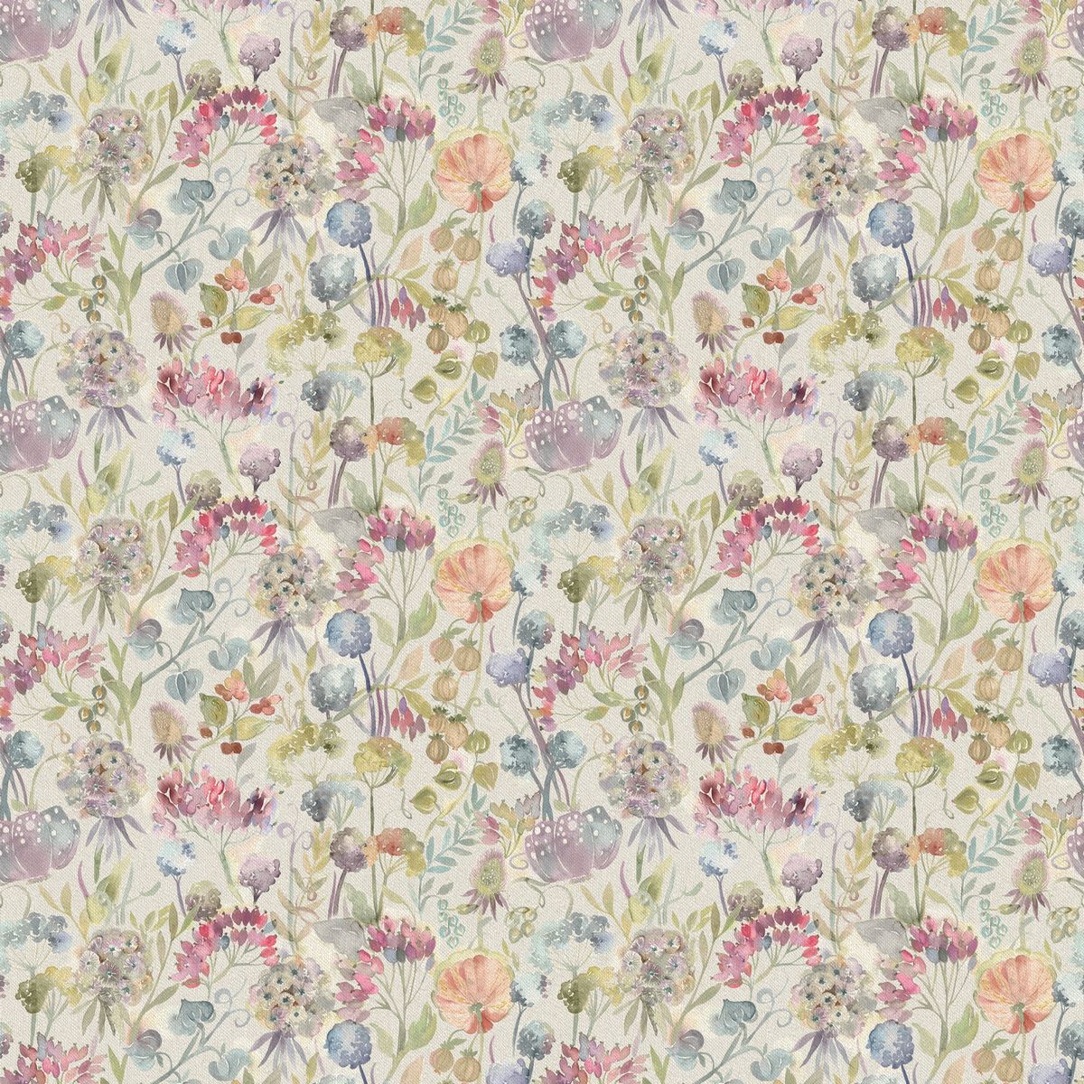 Patrice Loganberry Linen Fabric by Voyage Maison