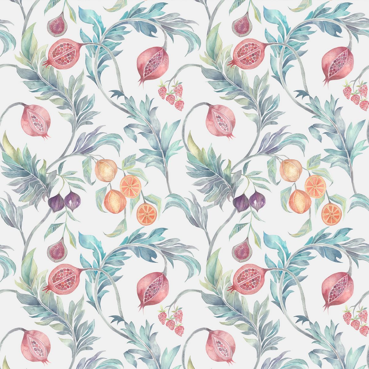 Weycroft Pomegranate Fabric by Voyage Maison