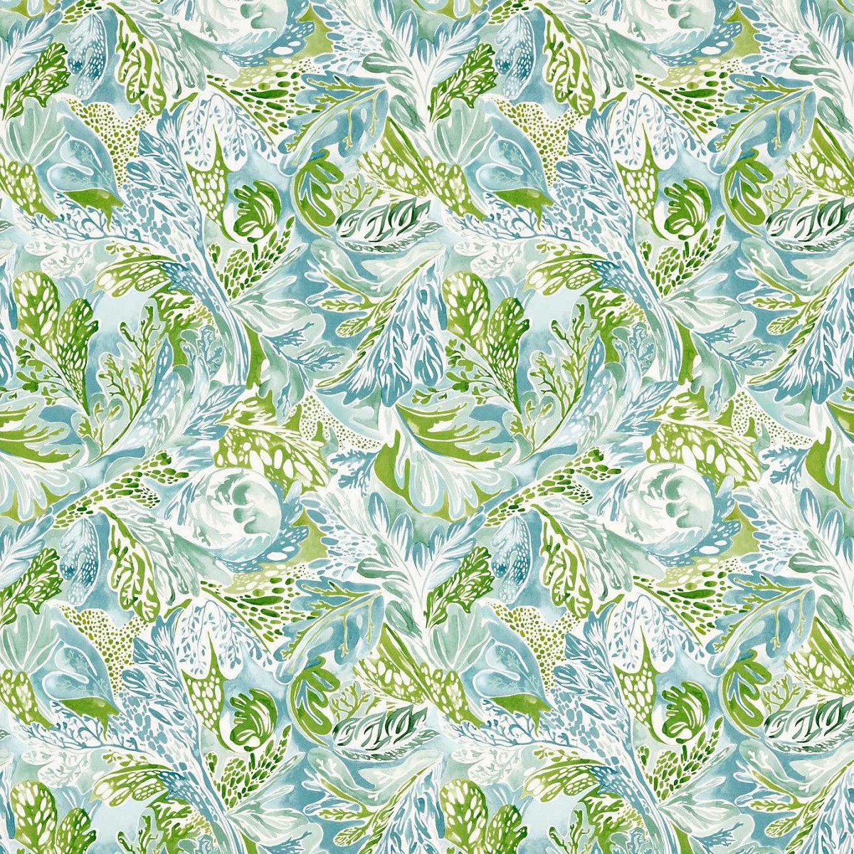 Aloutau Sweet Pea/Sky/Stone Fabric by Harlequin