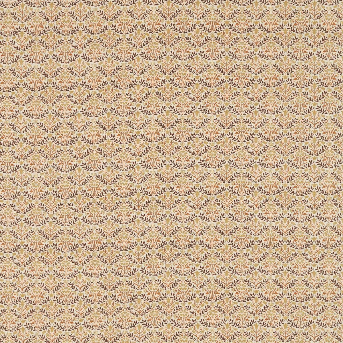 Bellflowers Chocolate/Tan Fabric by William Morris & Co.