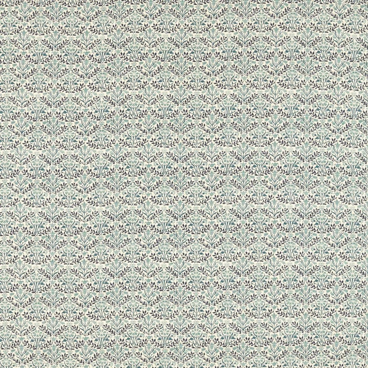 Bellflowers Indigo/Seagreen Fabric by William Morris & Co.