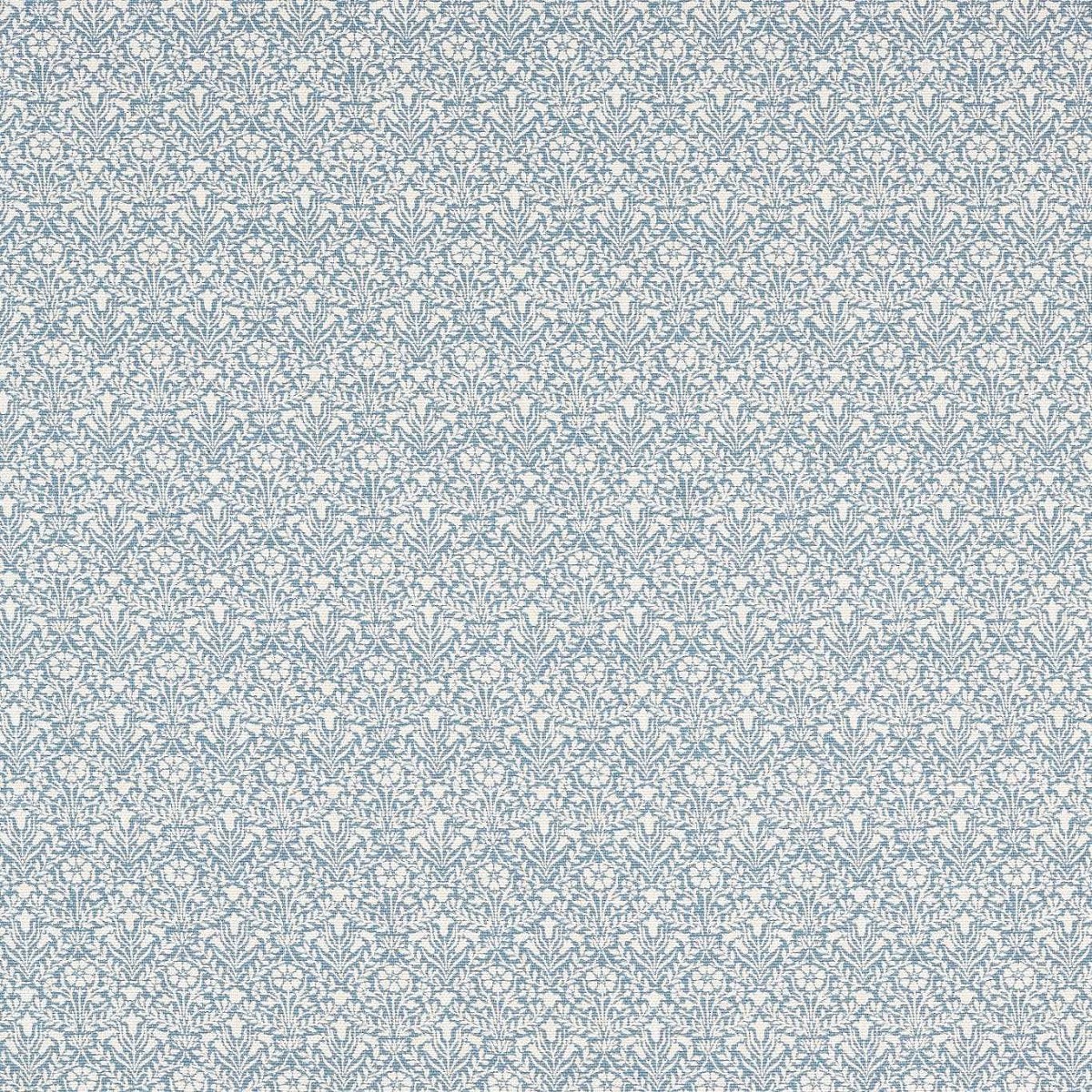 Bellflowers Weave Mineral Blue Fabric by William Morris & Co.
