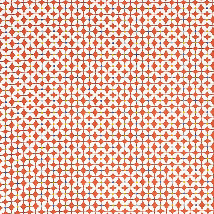 Orb Orange Fabric by Britannia Rose