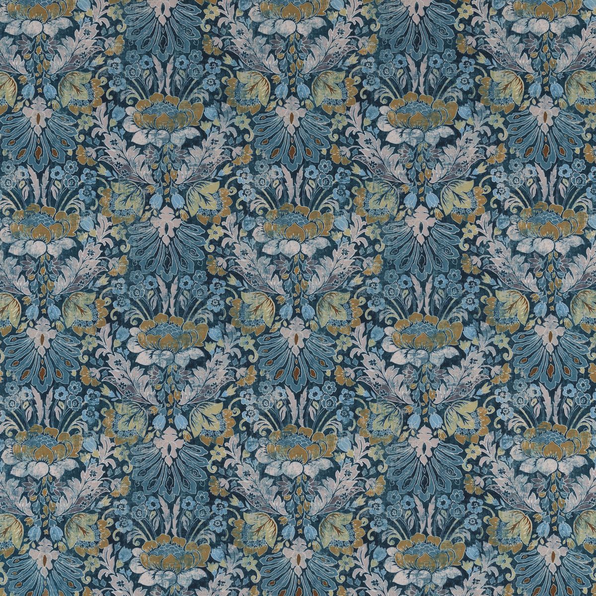 Ashbourne Teal Fabric by Porter & Stone