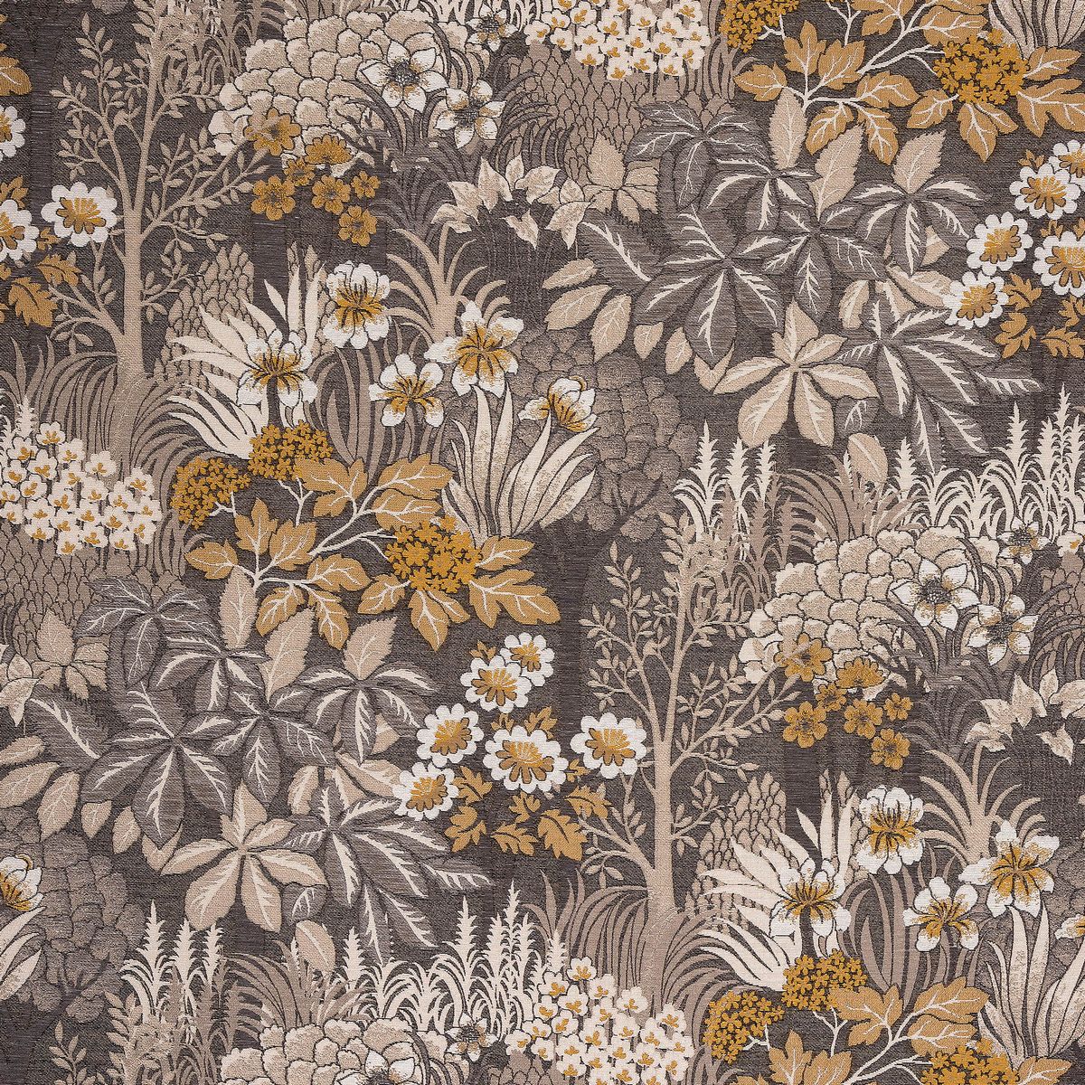 Enchanted Forest Ochre Fabric by Porter & Stone