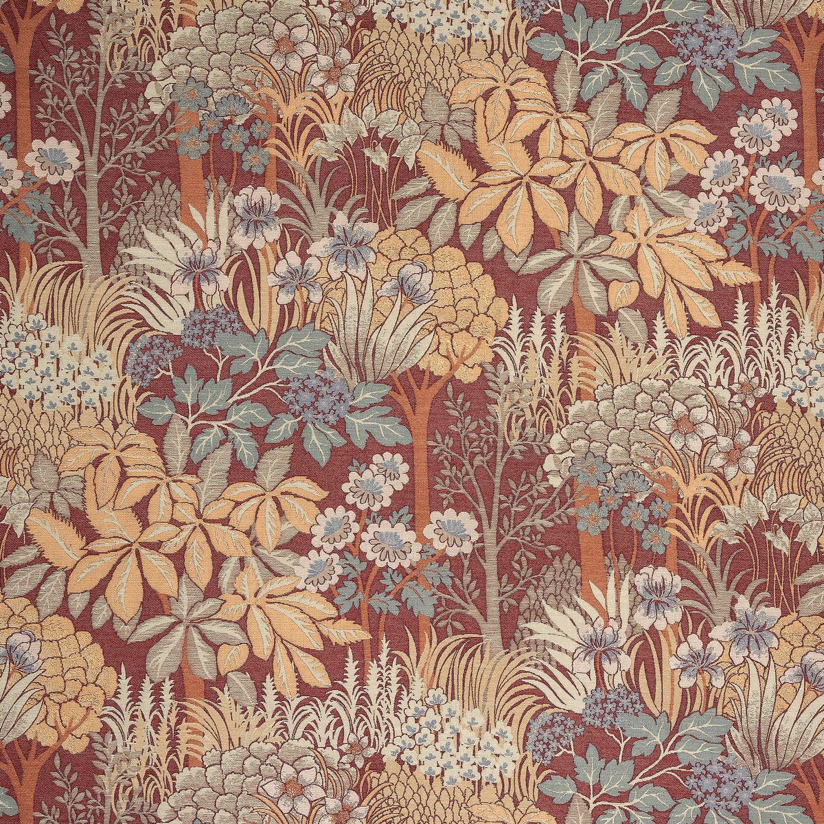 Enchanted Forest Rosso Fabric by Porter & Stone