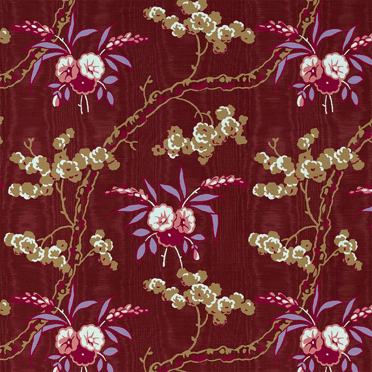 Emilys Bouquet Madder Fabric by Art Of The Loom