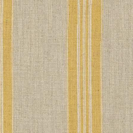 Leagram Stripe Buttercup Fabric by Art Of The Loom