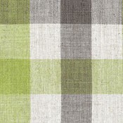 Lytham Check Lime Grey Fabric by Art Of The Loom