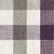 Lytham Check Plum Grey Fabric by Art Of The Loom