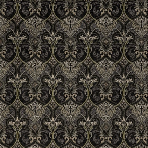 Queen Of The Night Anthracite Fabric by Utopia