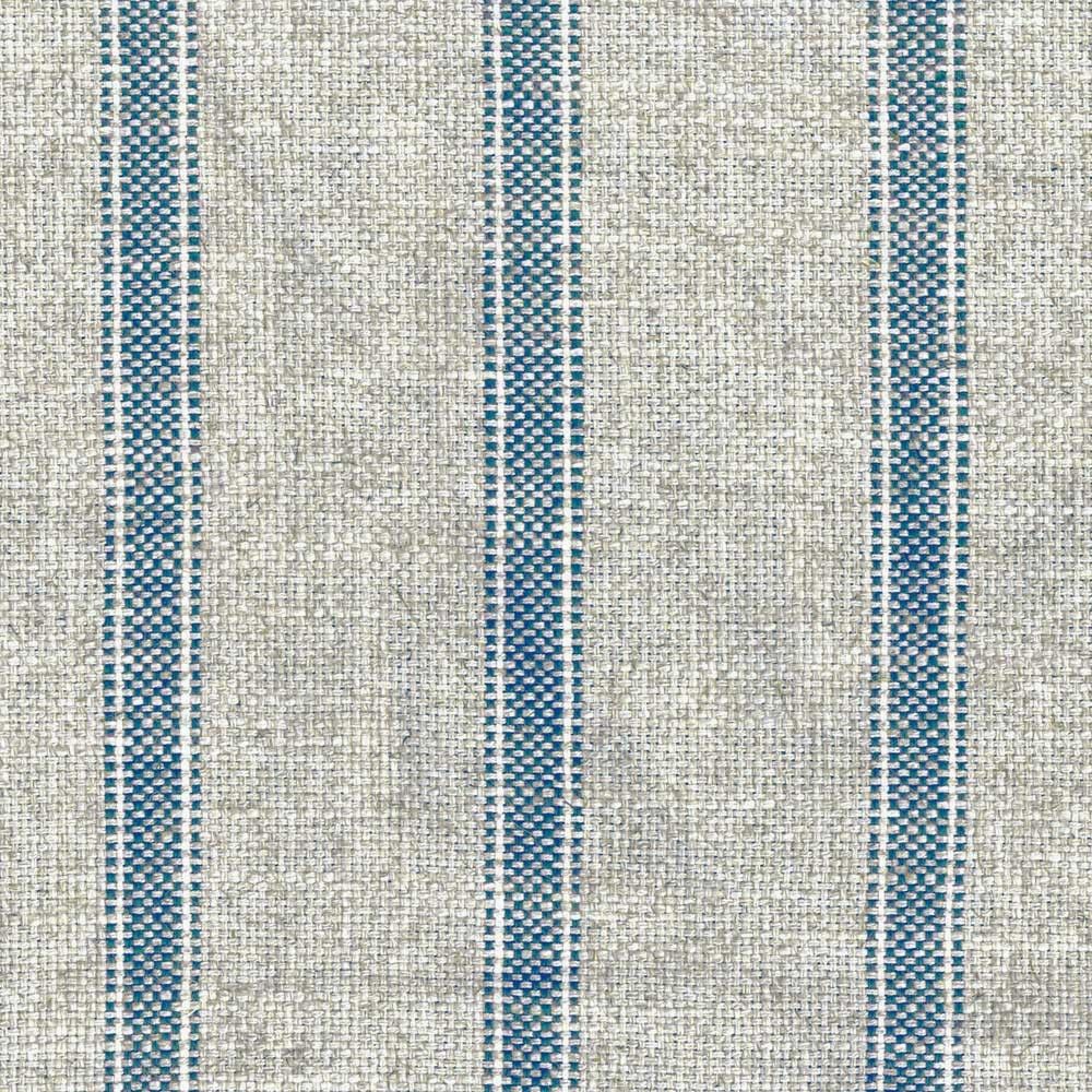 Forfar Stripe Bluestone Fabric by Ian Mankin