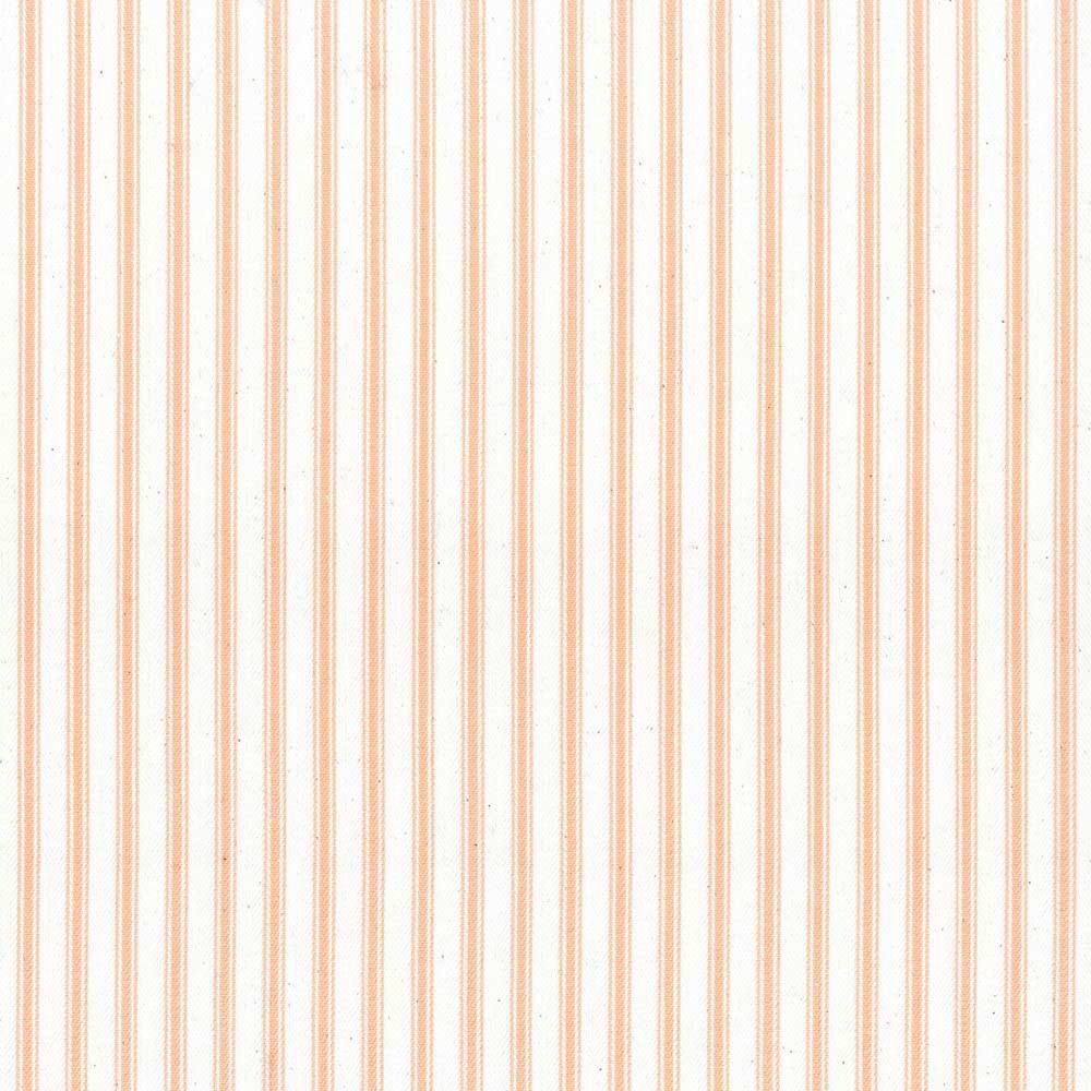 Ticking Stripe 1 Apricot Fabric by Ian Mankin