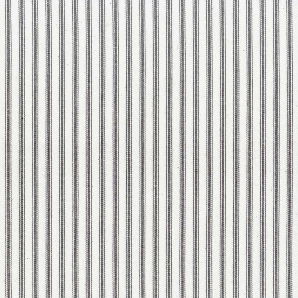 Ticking Stripe 1 Dark Grey Fabric by Ian Mankin