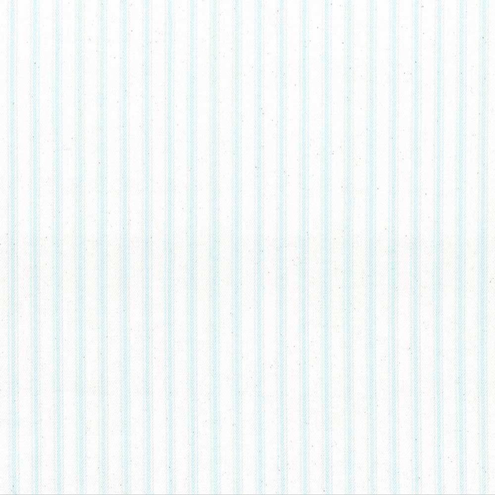 Ticking Stripe 1 Duck Egg Fabric by Ian Mankin