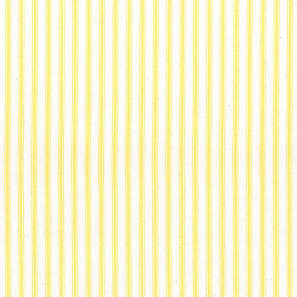 Ticking Stripe 1 Lemon Fabric by Ian Mankin