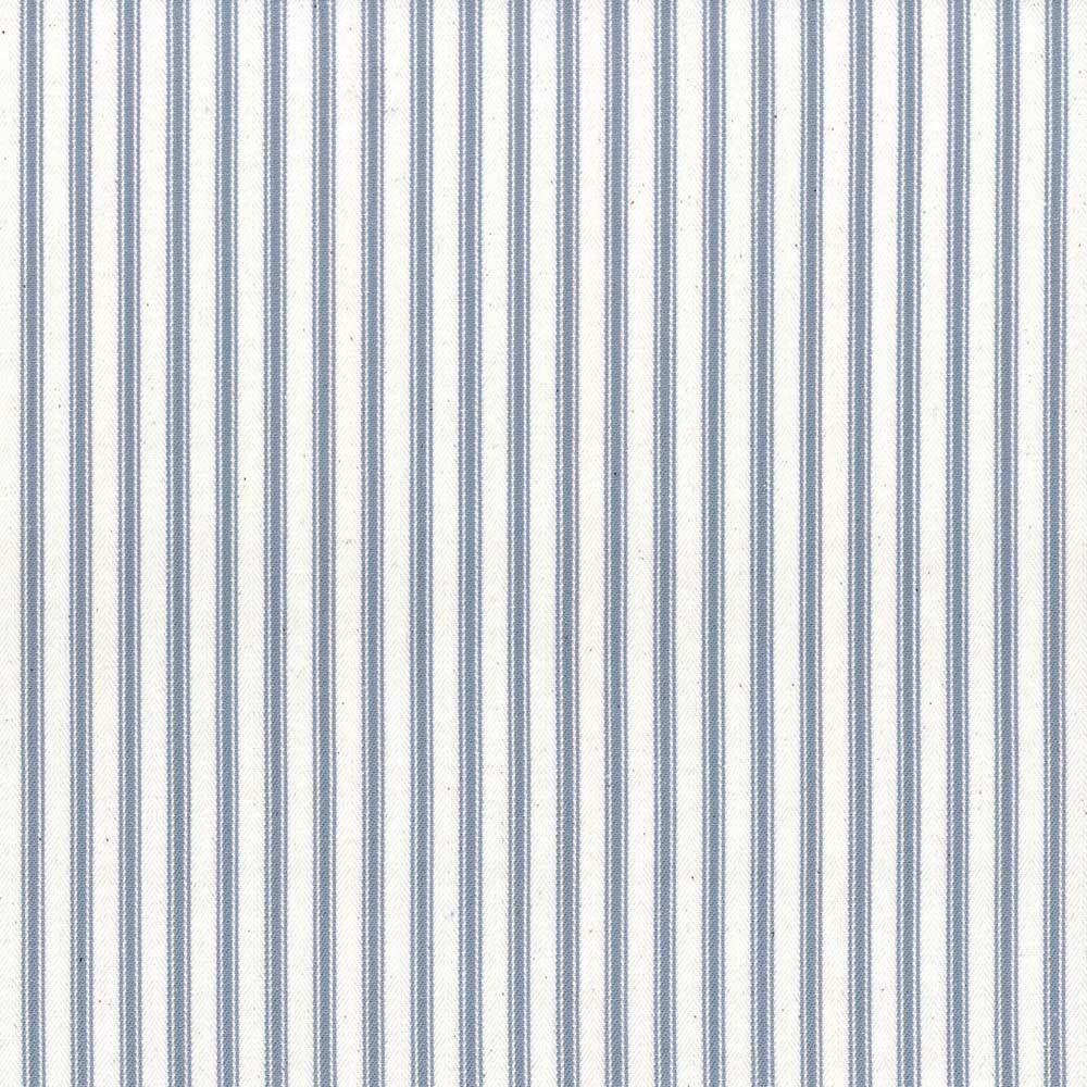 Ticking Stripe 1 Mist Fabric by Ian Mankin