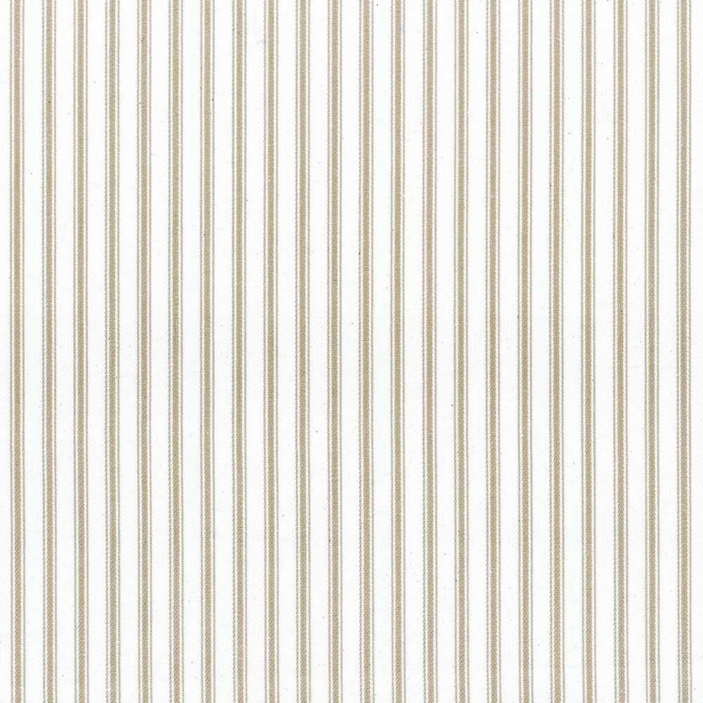 Ticking Stripe 1 Oatmeal Fabric by Ian Mankin