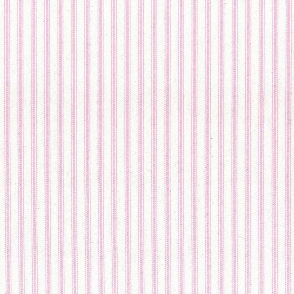 Ticking Stripe 1 Rose Fabric by Ian Mankin