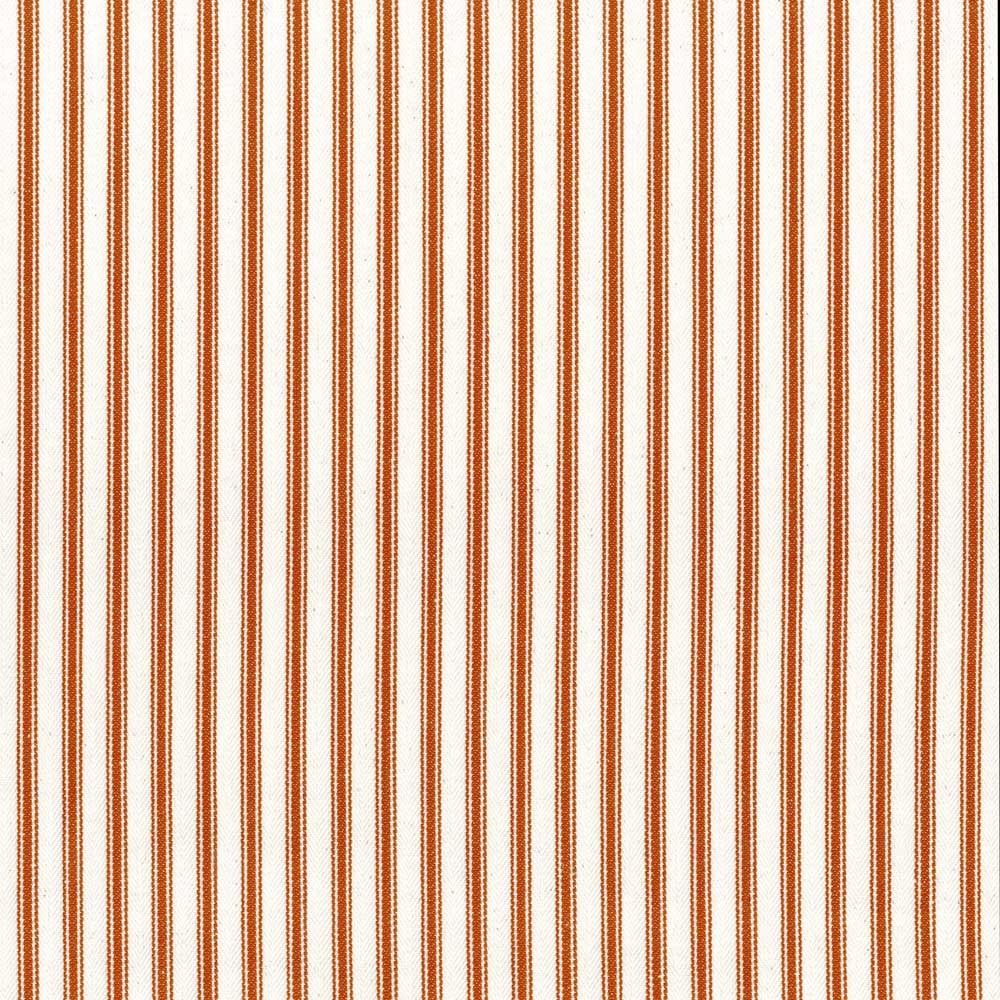 Ticking Stripe 1 Rust Fabric by Ian Mankin