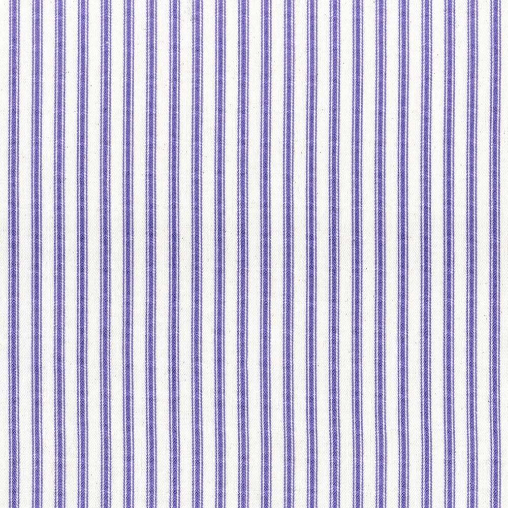 Ticking Stripe 1 Violet Fabric by Ian Mankin