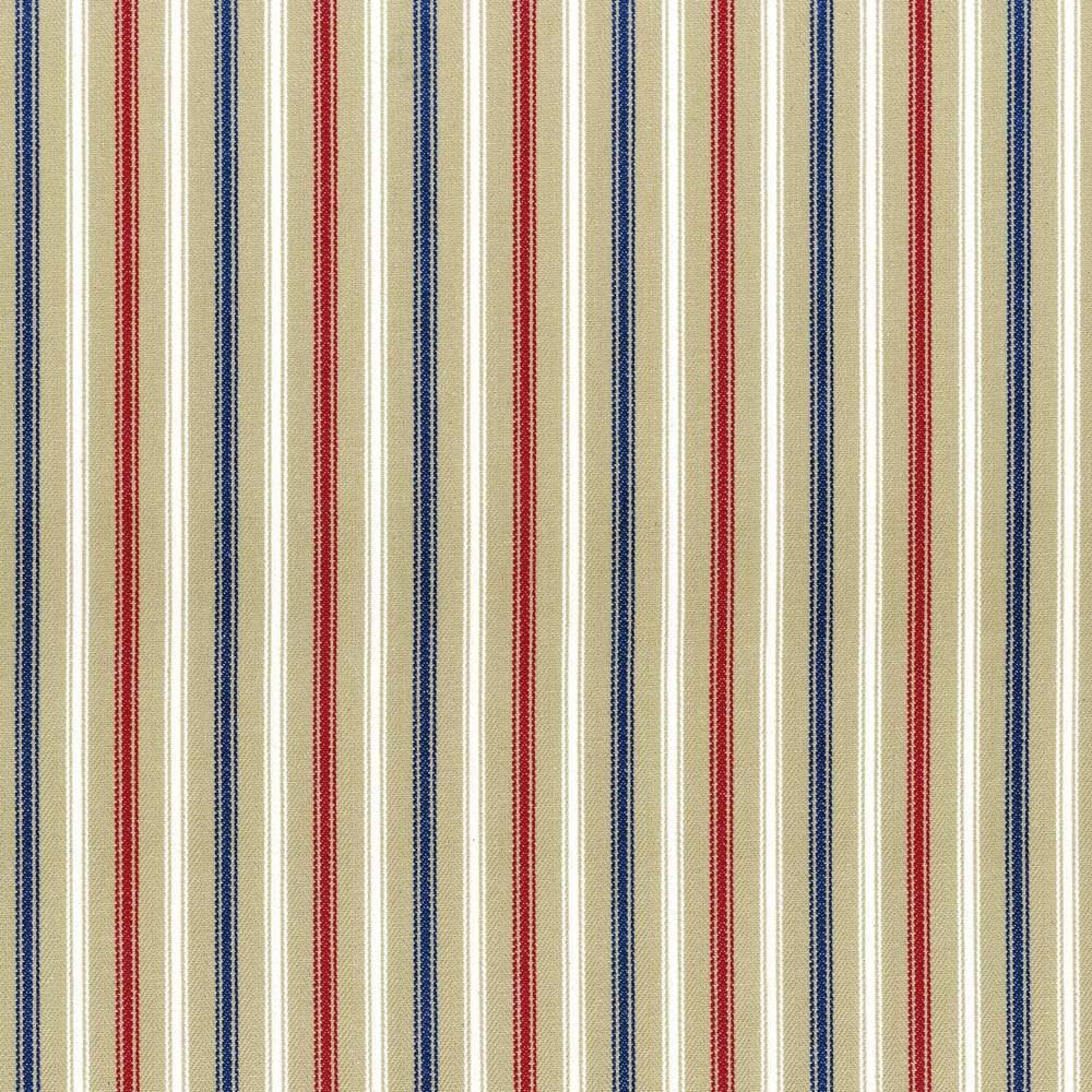 Ticking Stripe 1 Britannia Mixed Fabric by Ian Mankin