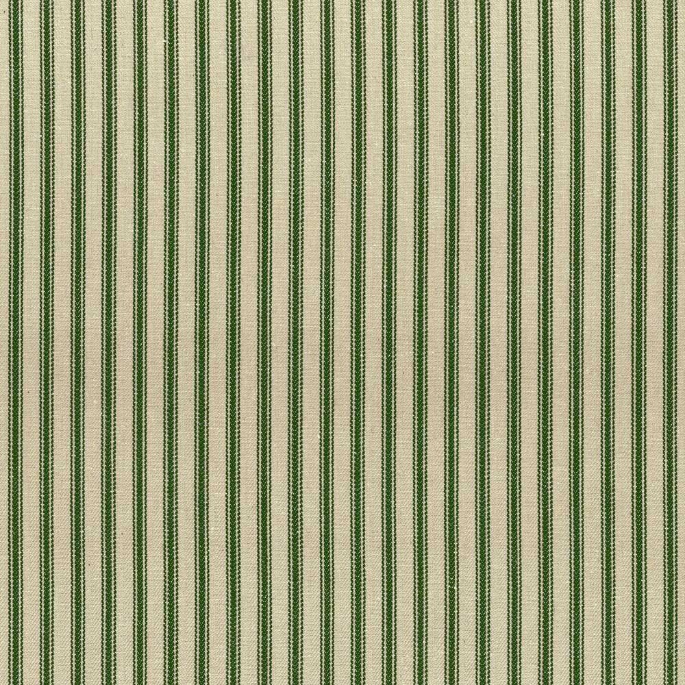 Ticking Stripe 1 Rustic Spruce Fabric by Ian Mankin