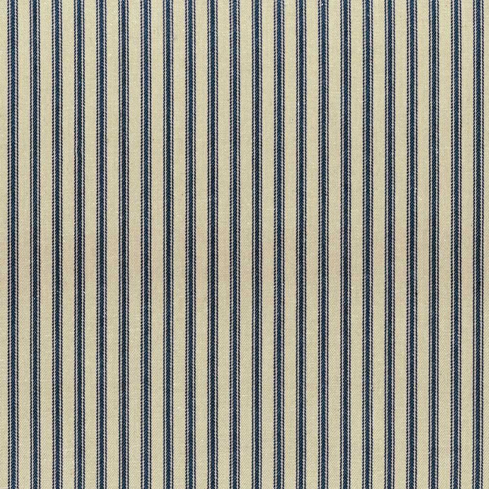 Ticking Stripe 1 Rustic Storm Fabric by Ian Mankin