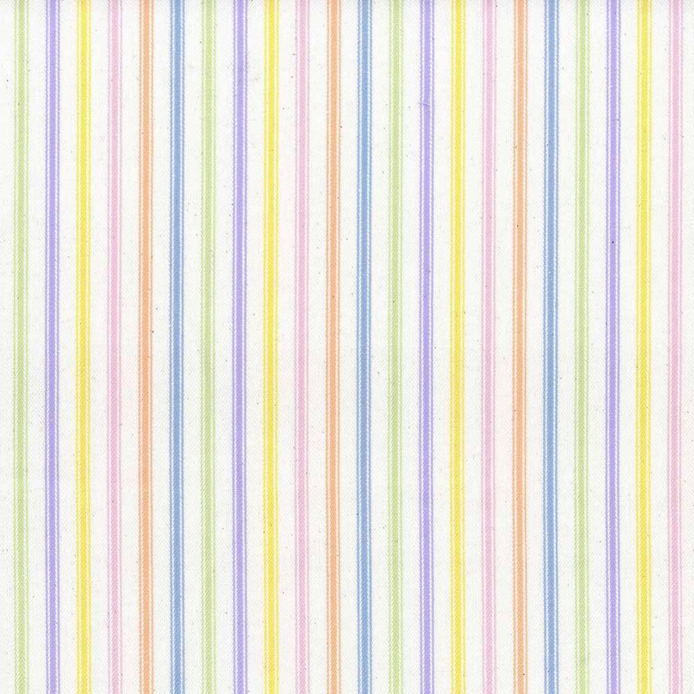 Ticking Stripe 1 Tutti Frutti Mixed Fabric by Ian Mankin