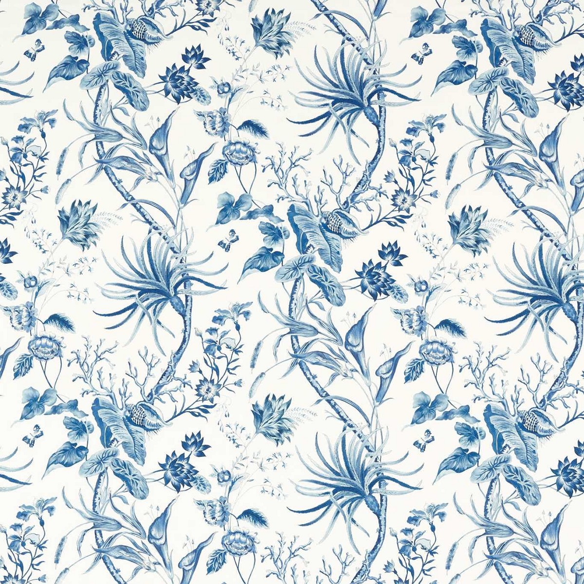 Mauritius China Blue Fabric by Sanderson