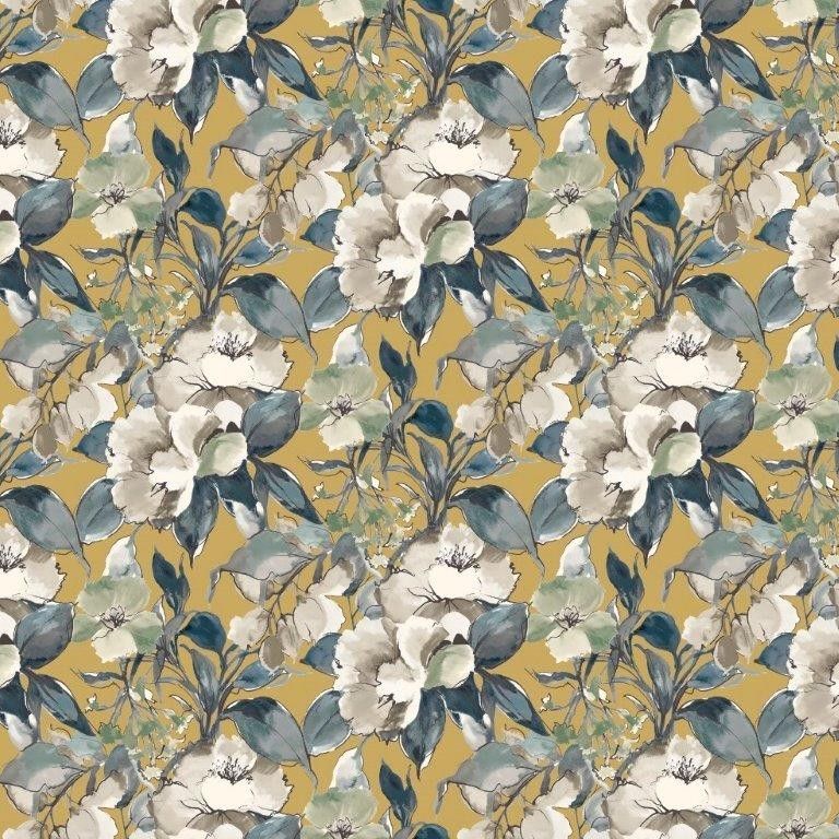 Bowood Mustard Fabric by Edinburgh Weavers