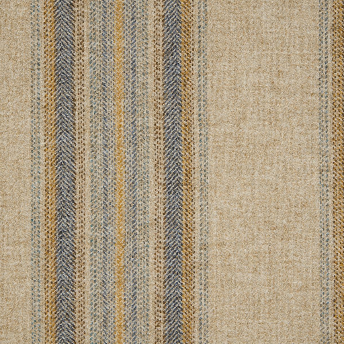 Wentworth Stripe Natural Denim Fabric by Abraham Moon